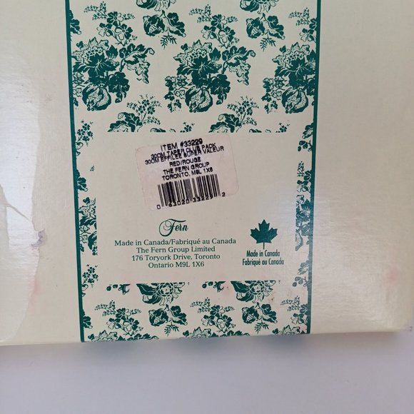 10 Vintage FERN Red Taper Candles 12'' - Picture 3 of 4